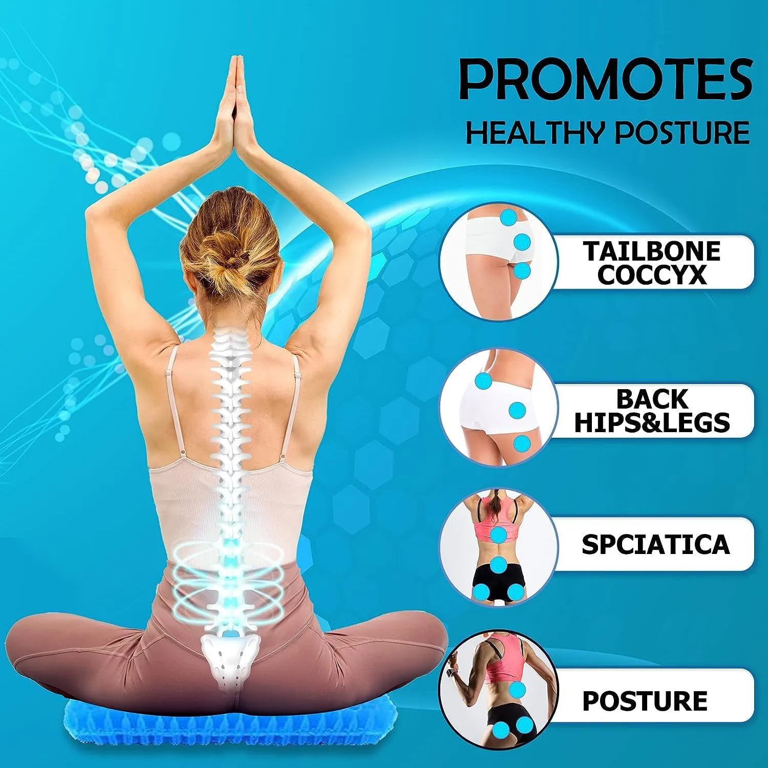 Gel Seat Cushion (Best for spine health)