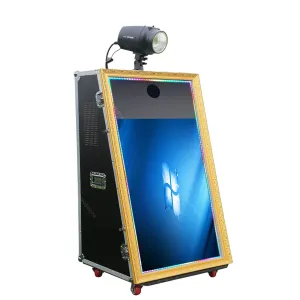 GO360BOOTH M65F 65“ Magic Mirror Photo Booth With Flight Case-55" Touch Screen-Flash Lamp
