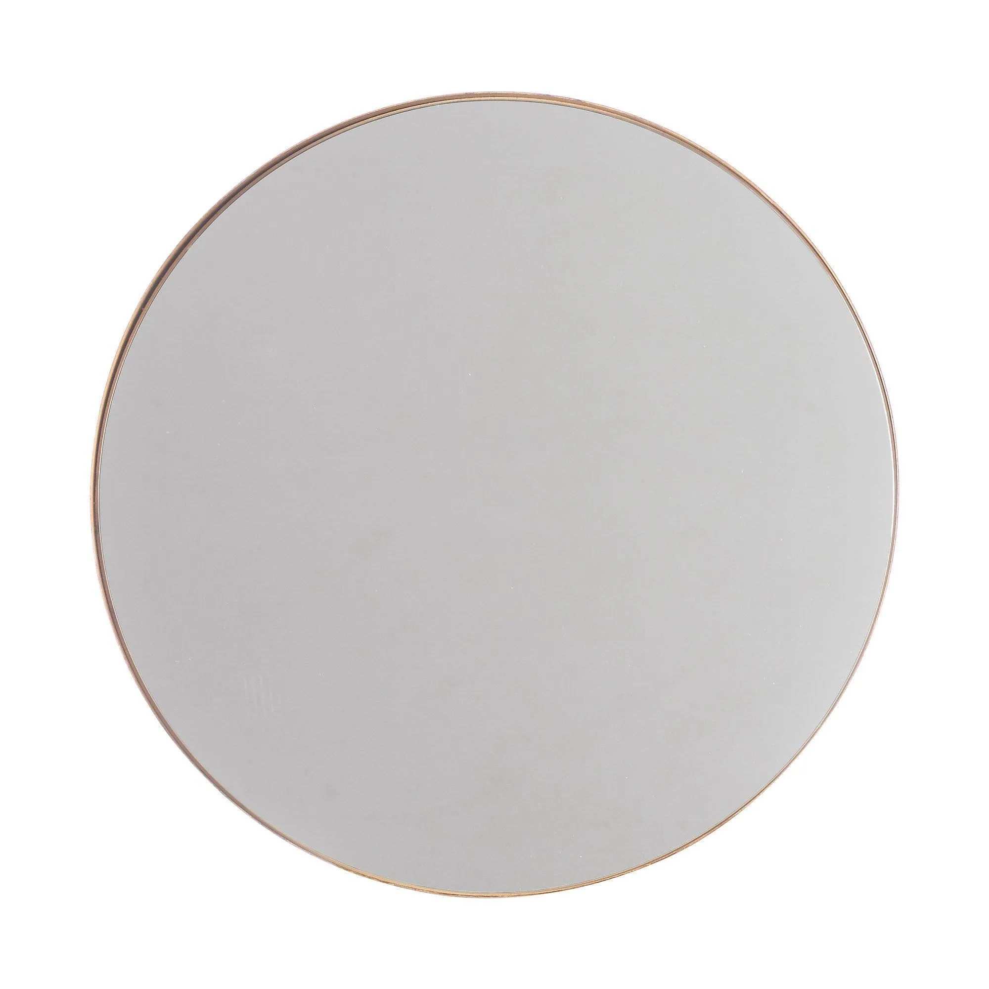 Golden Modern Round Framed Wall Mirror