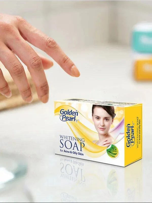 Golden Pearl Whitening Soap – Acne Prone & Oily Skin 100gm