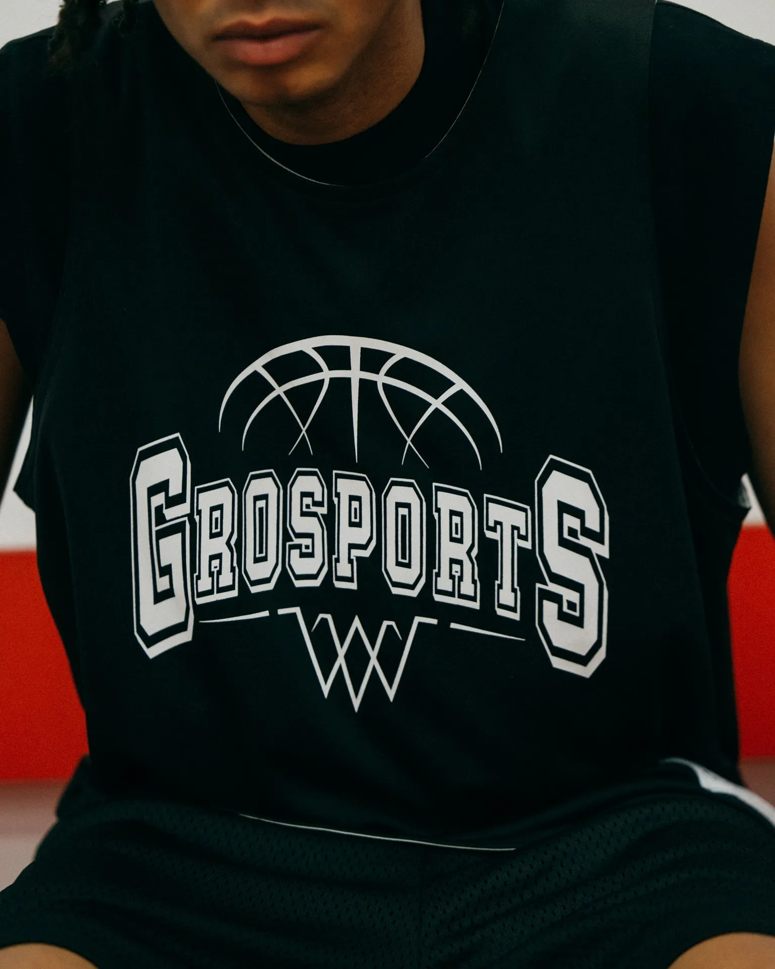 GROSPORTS BASKETBALL REVERSIBLE JERSEY/ BLACK & GREY