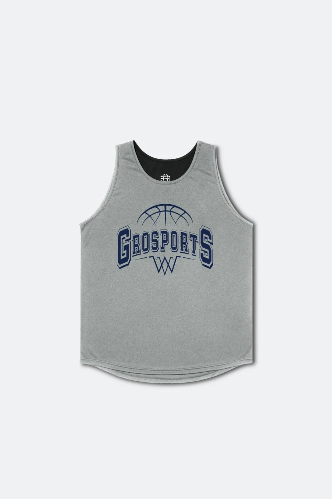 GROSPORTS BASKETBALL REVERSIBLE JERSEY/ BLACK & GREY