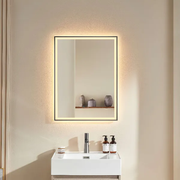 Gunmetal Framed LED Mirror | Demister | 600*800MM | 3 Colour Choices