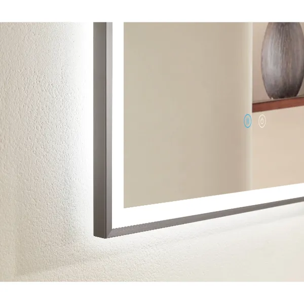 Gunmetal Framed LED Mirror | Demister | 600*800MM | 3 Colour Choices