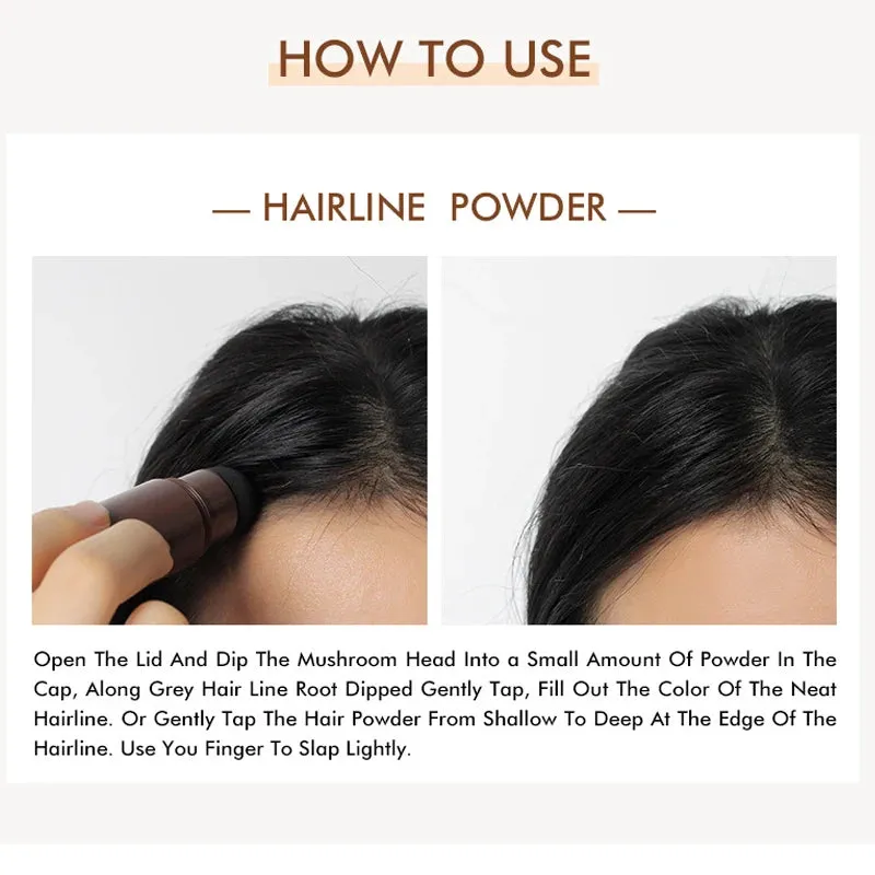 Hairline Powder Stick Eyebrow Stamp 1Pcs Hair Touch Up Powder Waterproof Hair Shading Sponge Pen Powder For Cover Gray Hair Root