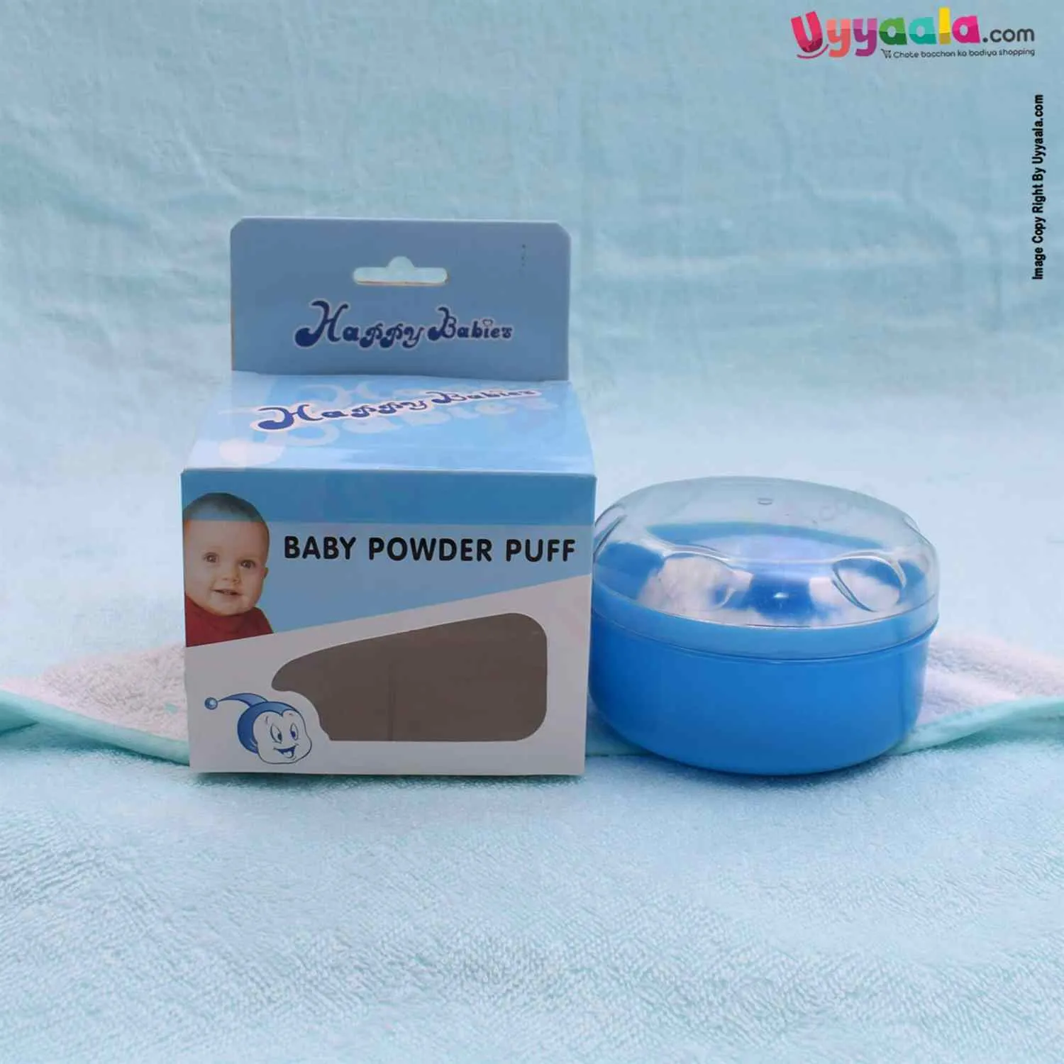 HAPPY BABIES Powder Box with Puff 0-10y Age