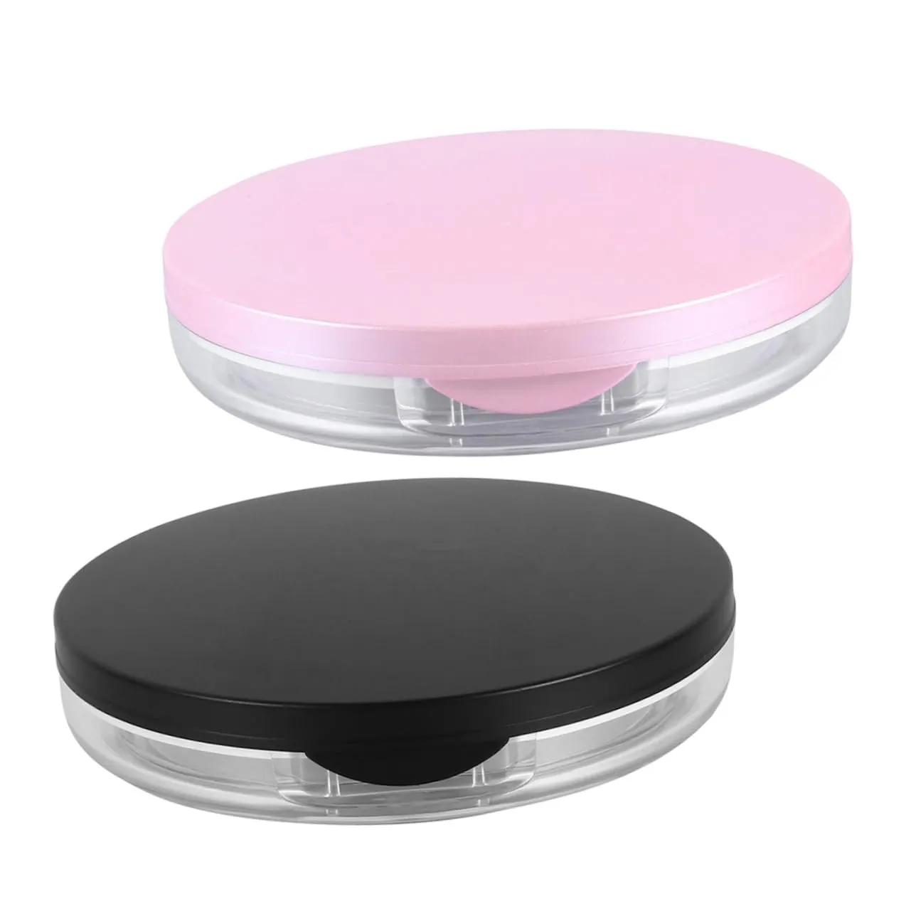 Hemoton Loose Powder Puff Storage Case with 5g Empty Powder Box Portable Elastic Mesh for Travel
