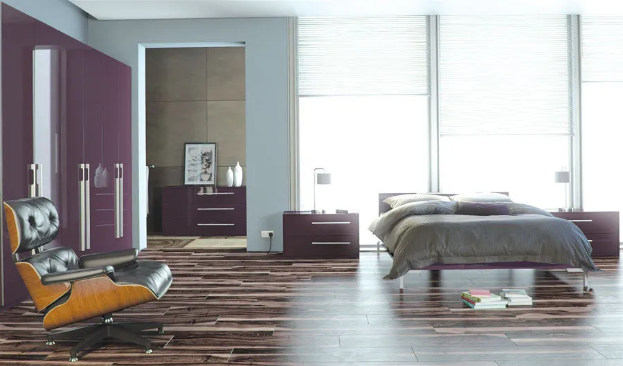 High Gloss Plum Drawers
