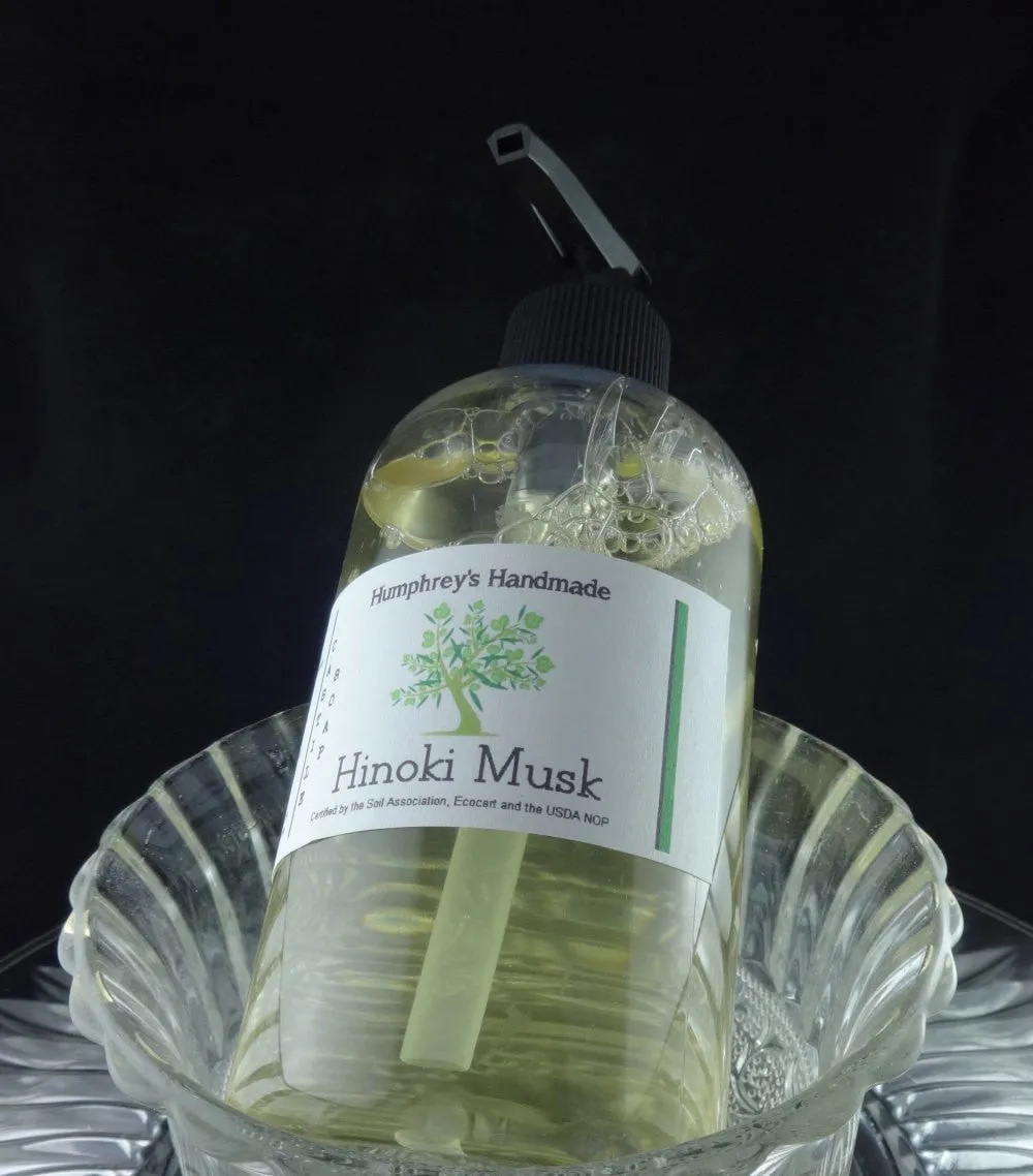 HINOKI MUSK Body Wash | 8 oz | Women's Japanese Hinoki Wood | Liquid Castile Soap