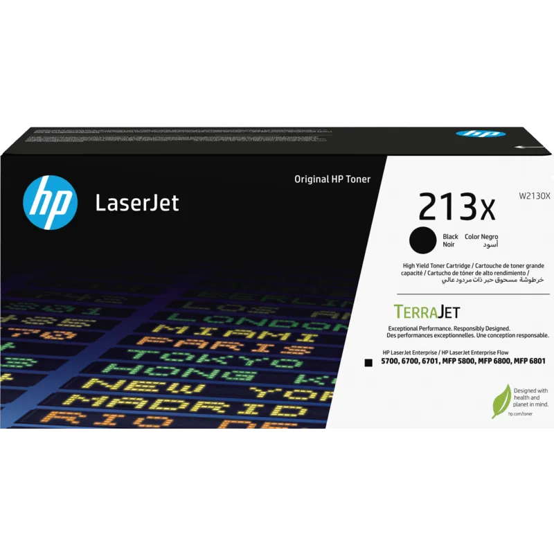 HP 213X Original Toner Cartridge for HP LaserJet Enterprise 5700, 5800, 6700, 6701, 6800, 6801