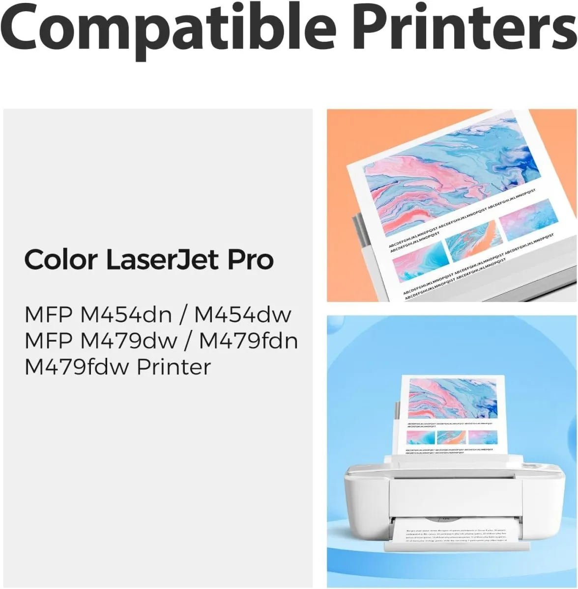 HP 414A Toner 4 Pack Replacement - Black Cyan Magenta Yellow OA100