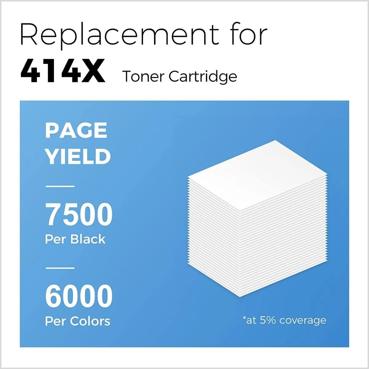 HP 414X Toner Cartridges 4 Pack High Yield Remanufactured myCartridge (Black Cyan Yellow Magenta)
