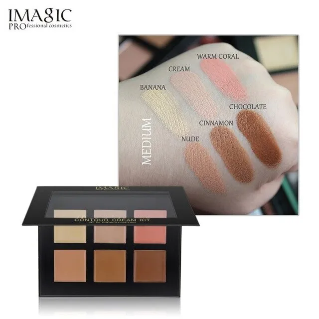 IMAGIC Concealer Cream Contour Palette Kit Pro Makeup Palatte 6 Colors  Concealer Face Primer Net 30g 1pcs