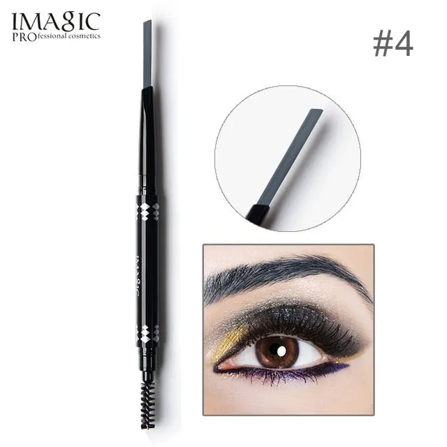 IMAGIC professional waterproof eyebrow pencil with brush double head rotating automatic triangle eyebrow pencil professional thr