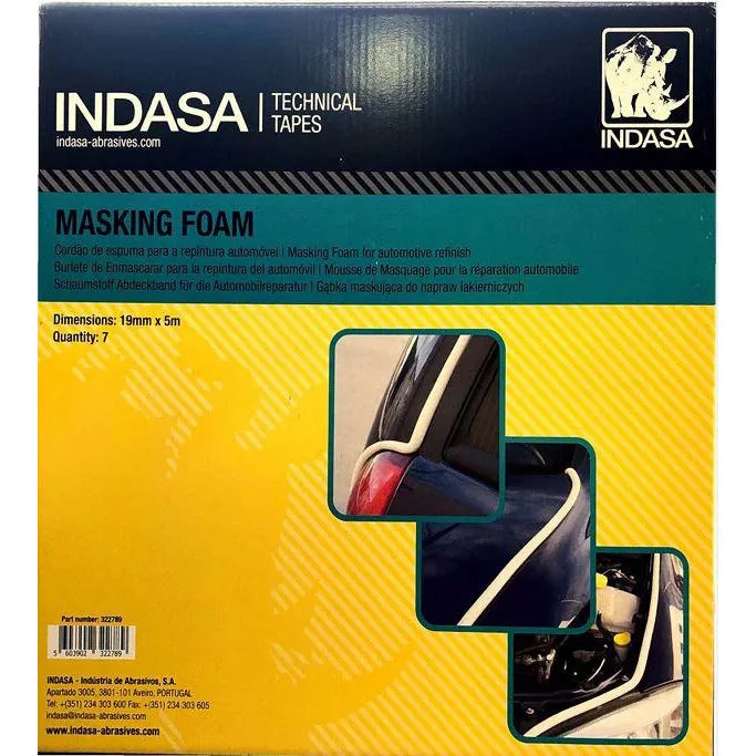 INDASA MASKING FOAM TAPE 1/2" IN X 55 YDS, 13mm x 5m