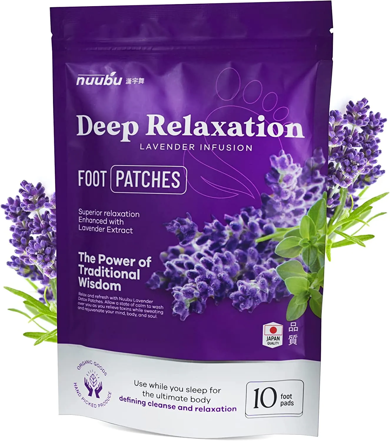 ITEM# 0130   Deep Cleansing Foot Pads for Stress Relief, Better Sleep & Foot Care | Premium Japanese Organic Foot Patches with Ginger Powder | Natural Effective Foot Patch to Boost Energy (Watch Video)