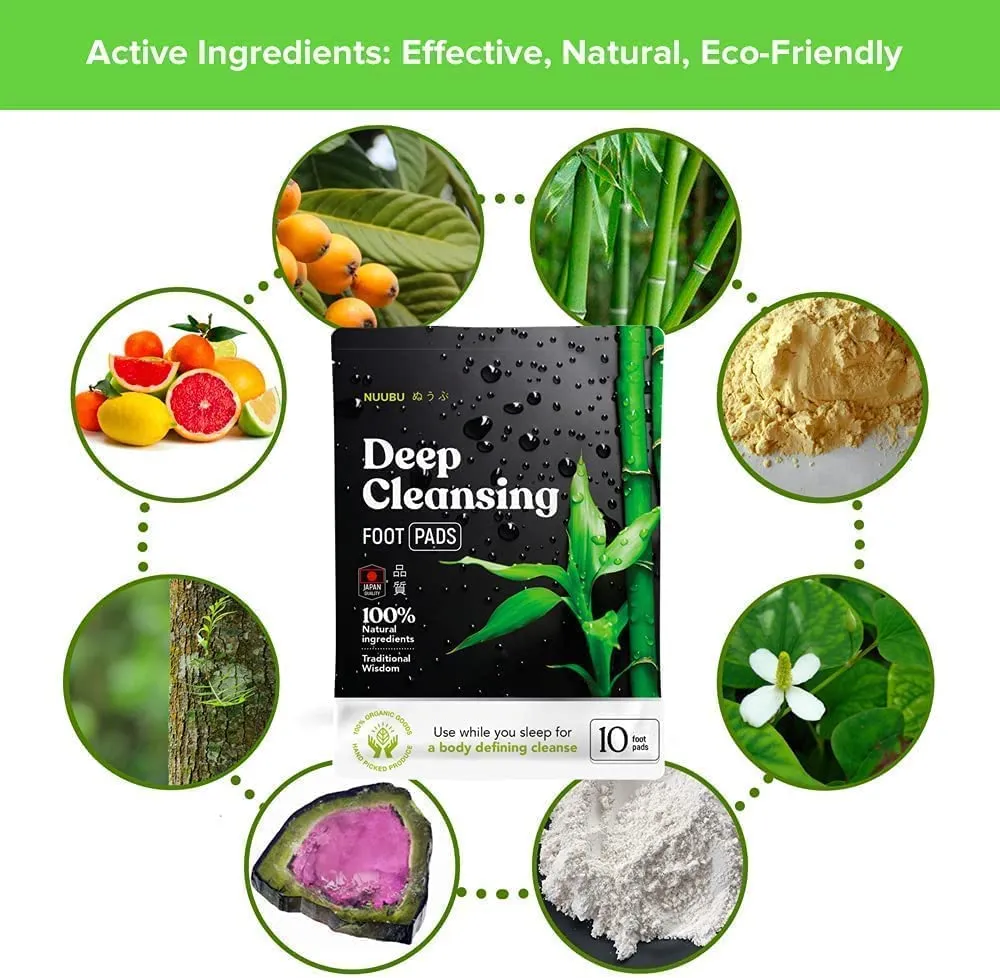 ITEM# 0130   Deep Cleansing Foot Pads for Stress Relief, Better Sleep & Foot Care | Premium Japanese Organic Foot Patches with Ginger Powder | Natural Effective Foot Patch to Boost Energy (Watch Video)