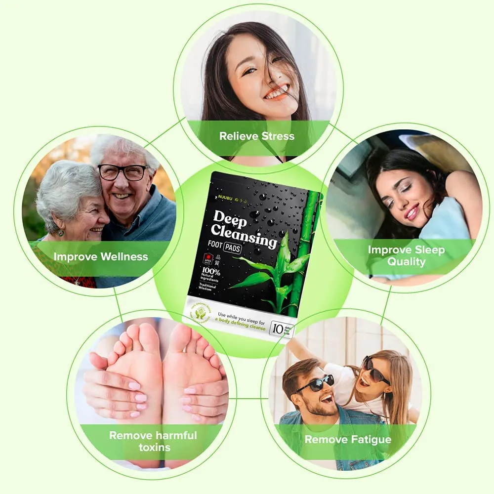 ITEM# 0130   Deep Cleansing Foot Pads for Stress Relief, Better Sleep & Foot Care | Premium Japanese Organic Foot Patches with Ginger Powder | Natural Effective Foot Patch to Boost Energy (Watch Video)