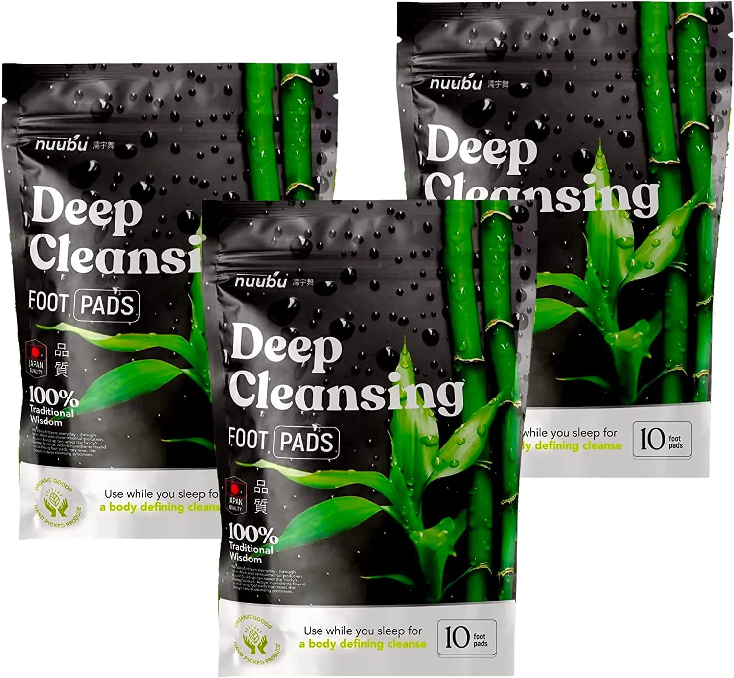 ITEM# 0130   Deep Cleansing Foot Pads for Stress Relief, Better Sleep & Foot Care | Premium Japanese Organic Foot Patches with Ginger Powder | Natural Effective Foot Patch to Boost Energy (Watch Video)