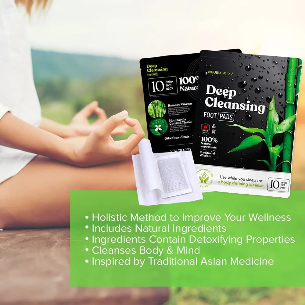 ITEM# 0130   Deep Cleansing Foot Pads for Stress Relief, Better Sleep & Foot Care | Premium Japanese Organic Foot Patches with Ginger Powder | Natural Effective Foot Patch to Boost Energy (Watch Video)