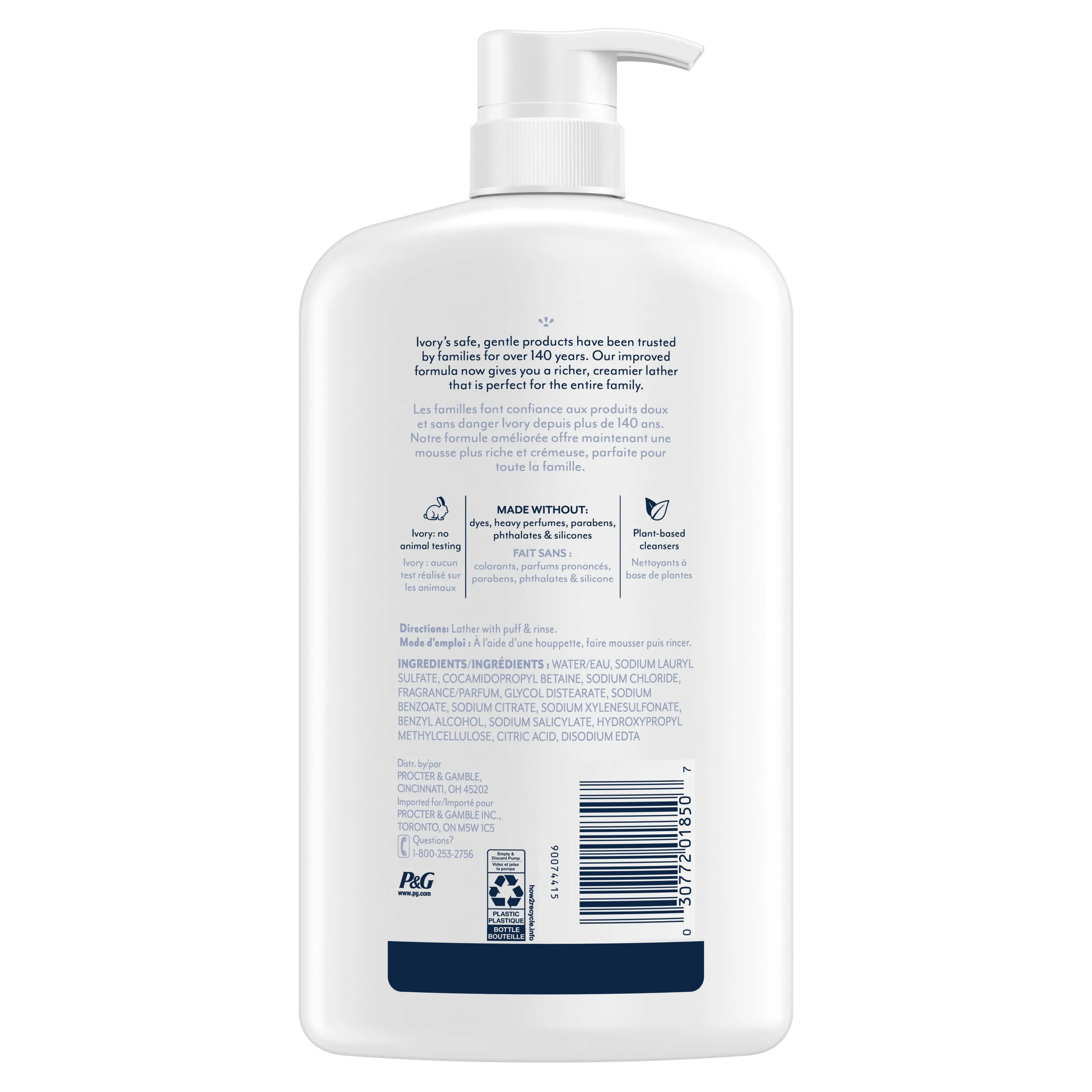 Ivory Mild and Gentle Body Wash, Coconut Scent, 35 oz
