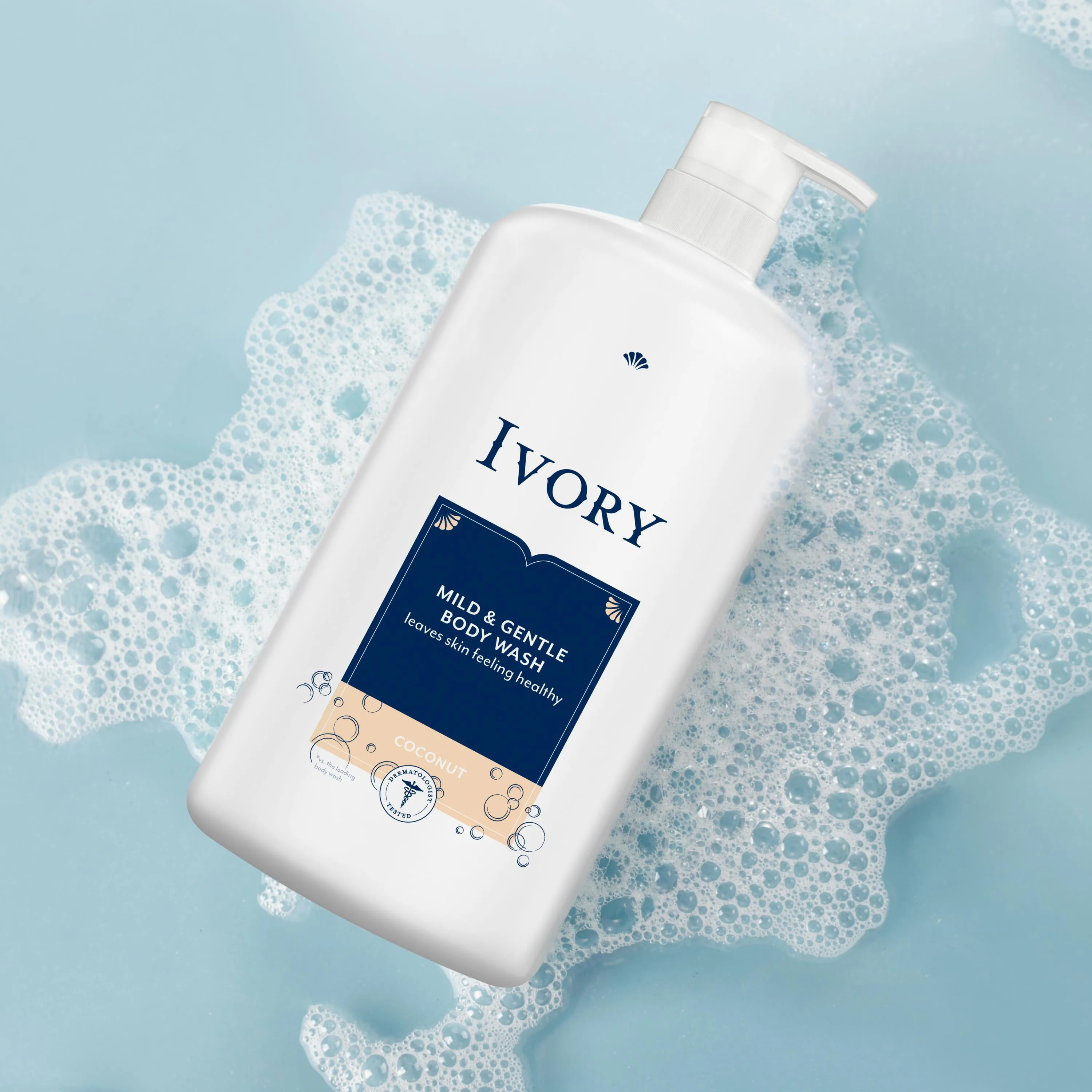 Ivory Mild and Gentle Body Wash, Coconut Scent, 35 oz