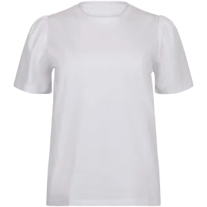 Janine Puff Tee - White