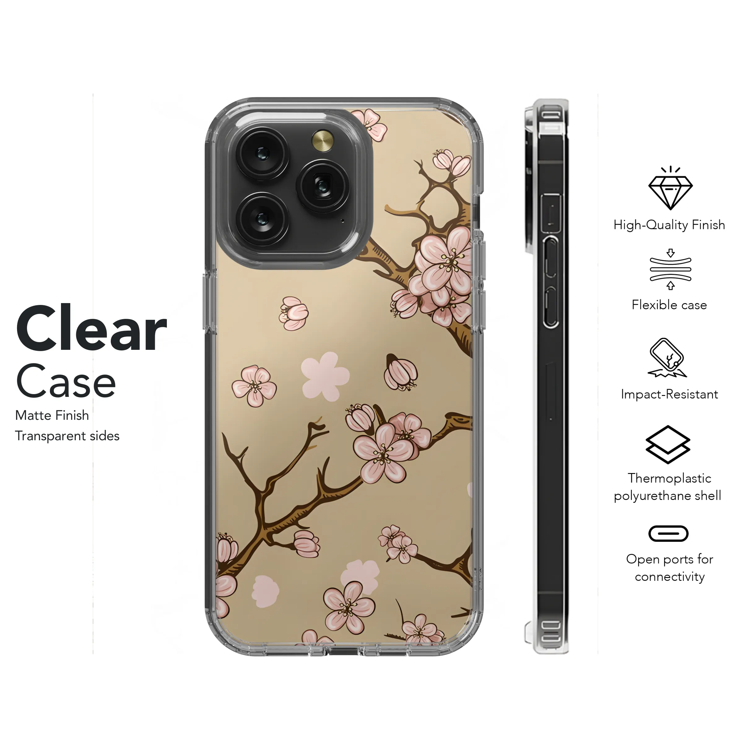 Japanese Spring Cherry Blossom Sakura Phone Case iPhone Samsung Cover Pixel 2229