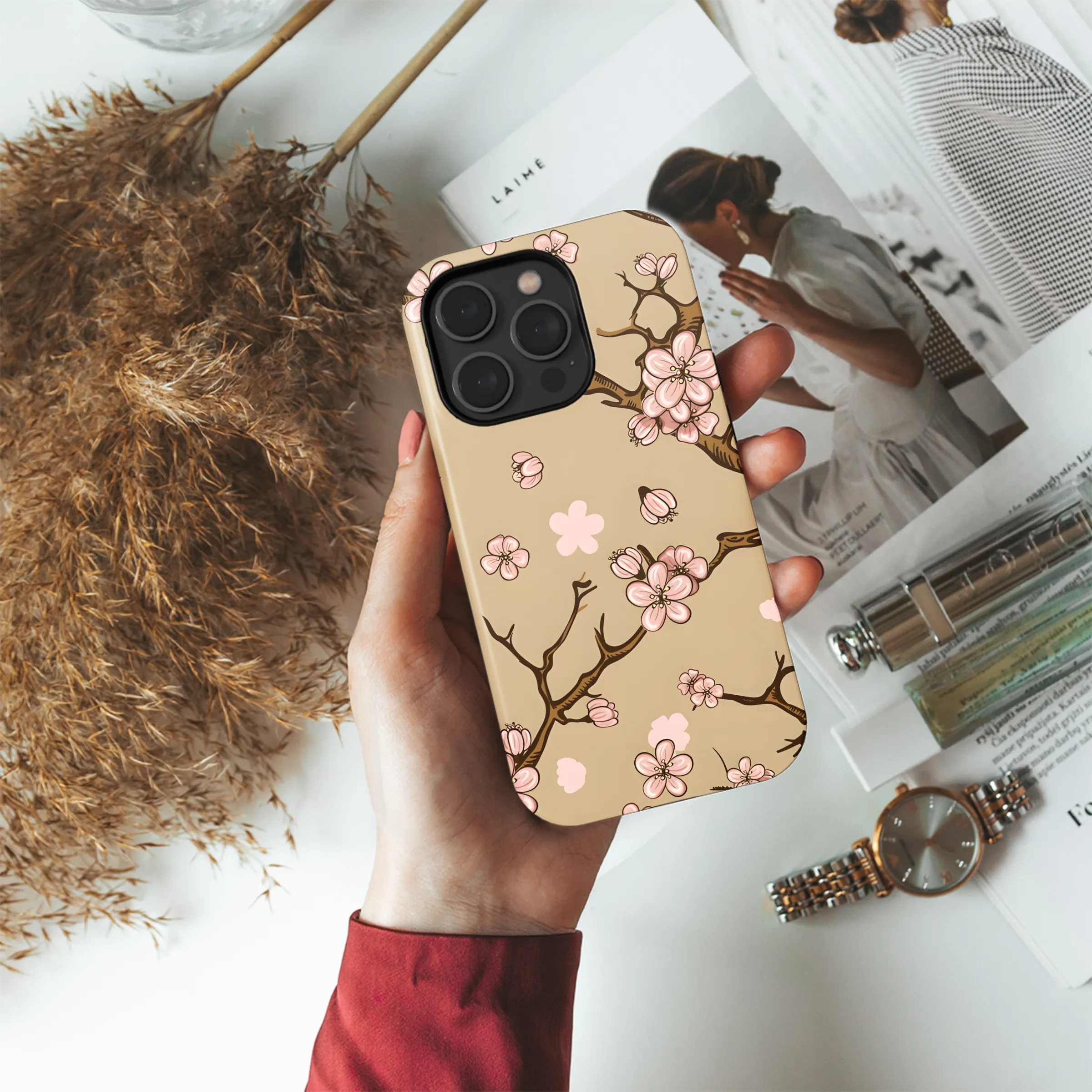 Japanese Spring Cherry Blossom Sakura Phone Case iPhone Samsung Cover Pixel 2229