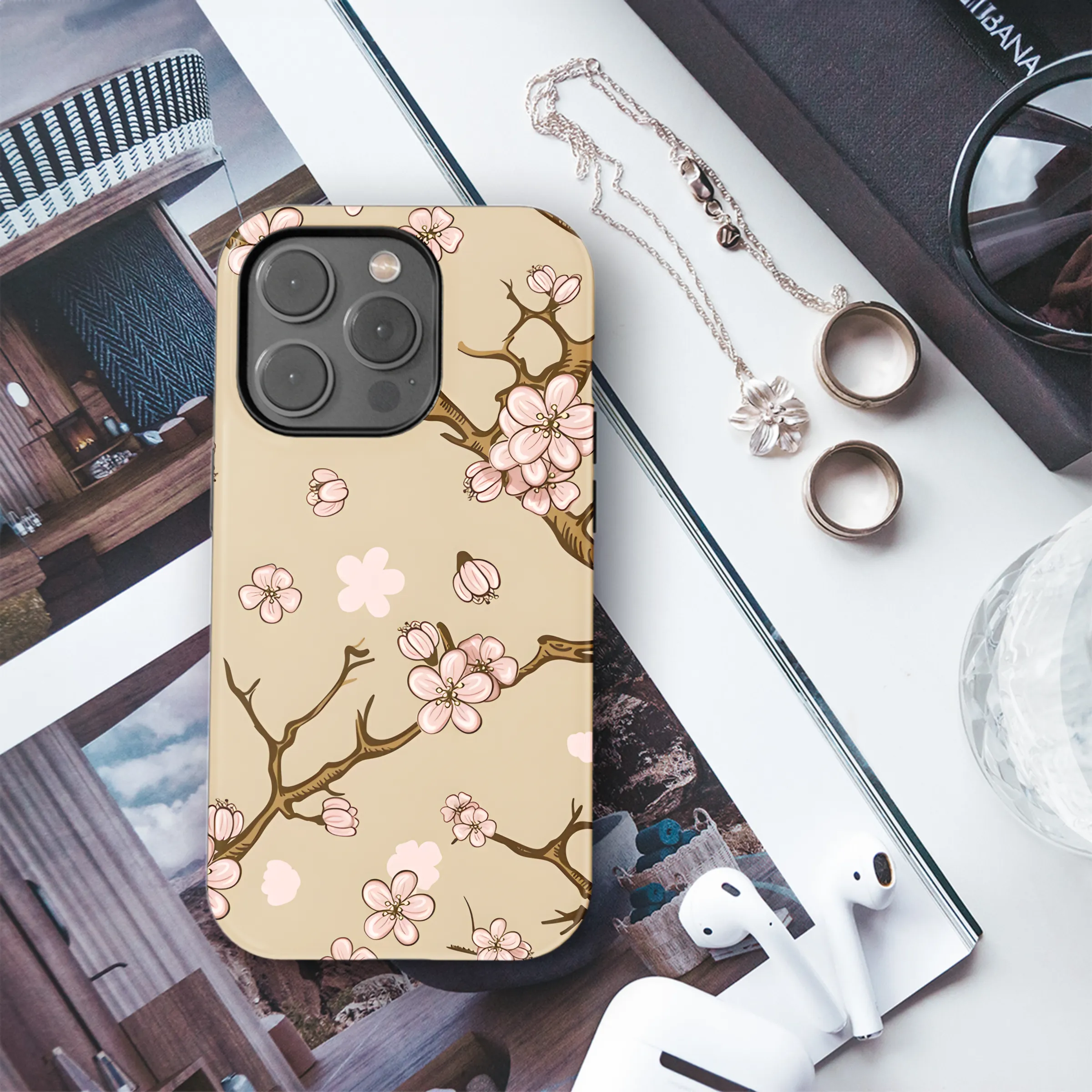Japanese Spring Cherry Blossom Sakura Phone Case iPhone Samsung Cover Pixel 2229