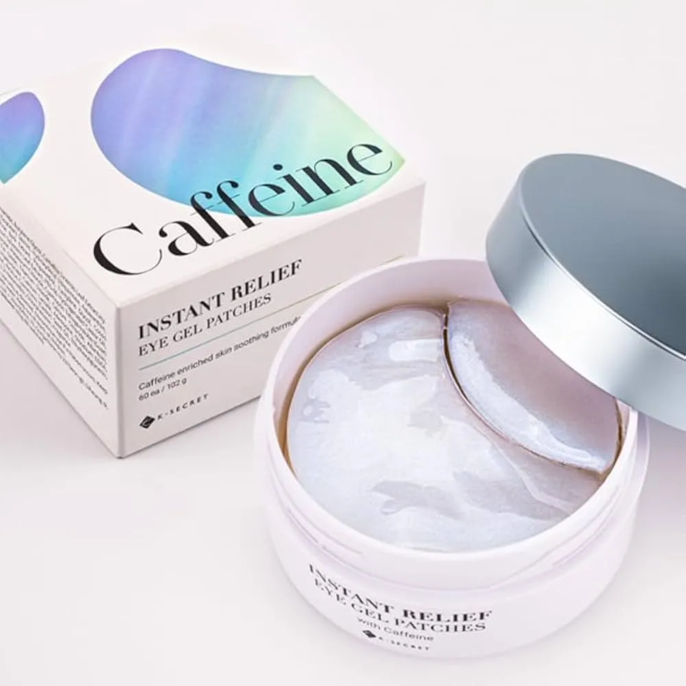 K SECRET Instant Relief Eye Gel Patches CAFFEINE شرائح العين بالكافايين