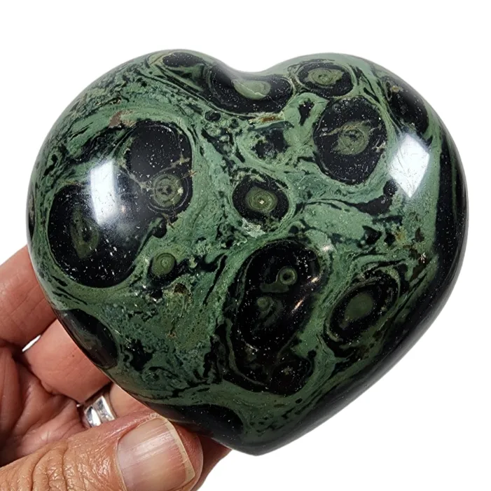Kambaba Jasper Polished Puff Heart - 264 grams.