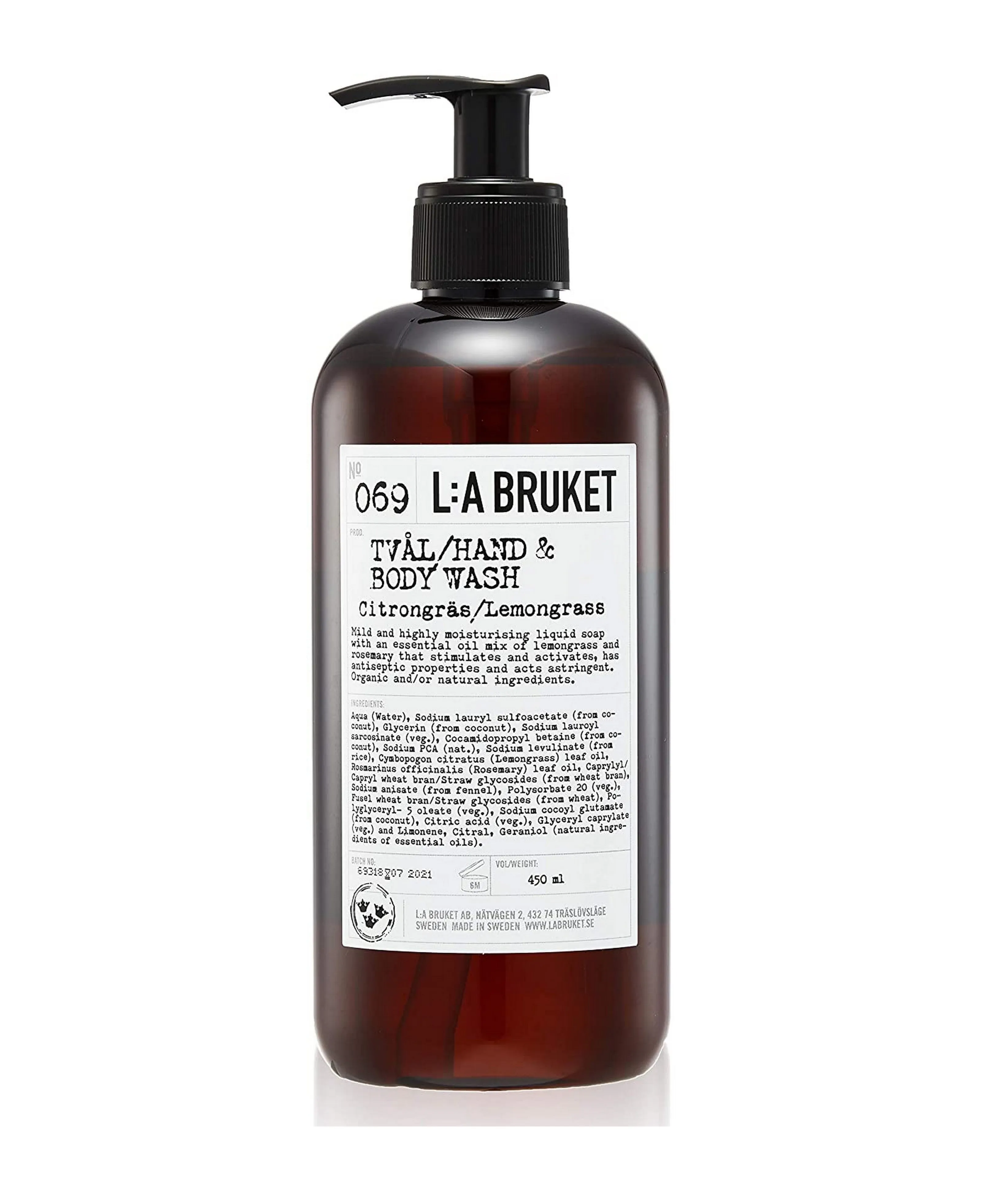 L:A Bruket No. 069 Lemongrass Liquid Soap 450 ml