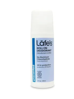 LAFES - Deodorant Roll-On Unscented - 3 fl oz (88 ml)