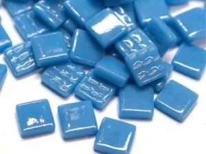 Lake Blue Gloss Glass Tiles 1.2cm  - 1kg (Special Order Product)