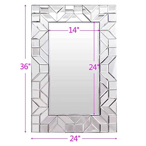 Large Framed Rectangular Bathroom Mirror