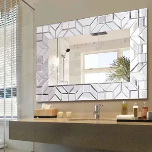Large Framed Rectangular Bathroom Mirror