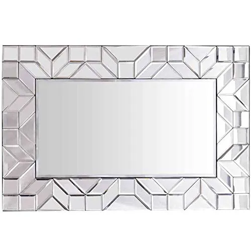Large Framed Rectangular Bathroom Mirror