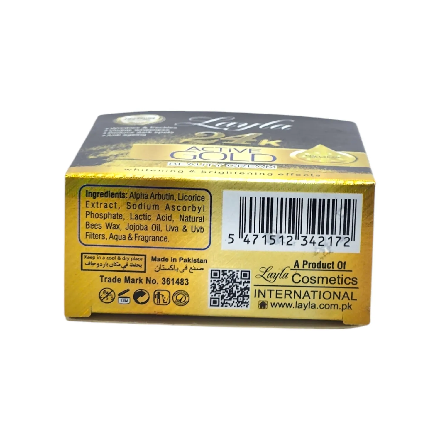 Layla 24k Active Gold Beauty Cream 20g (Pack of 2)
