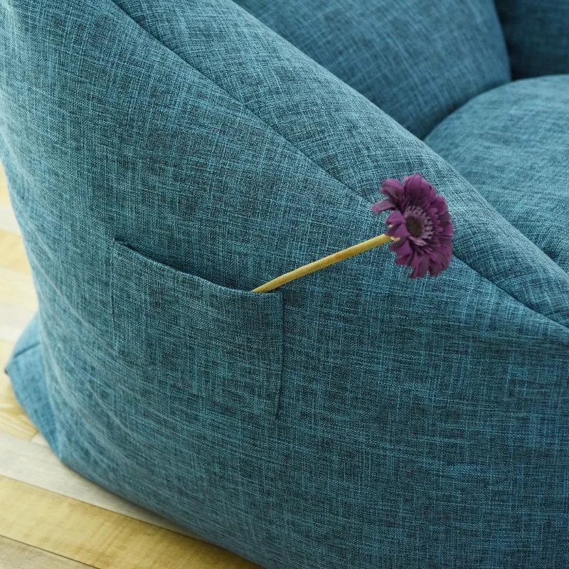 Lazy Sofa Bean Bag Covers Solid Chair Cover Without Filler/Inner Pouf Puff Couch Tatami Living Room Furniture Cover