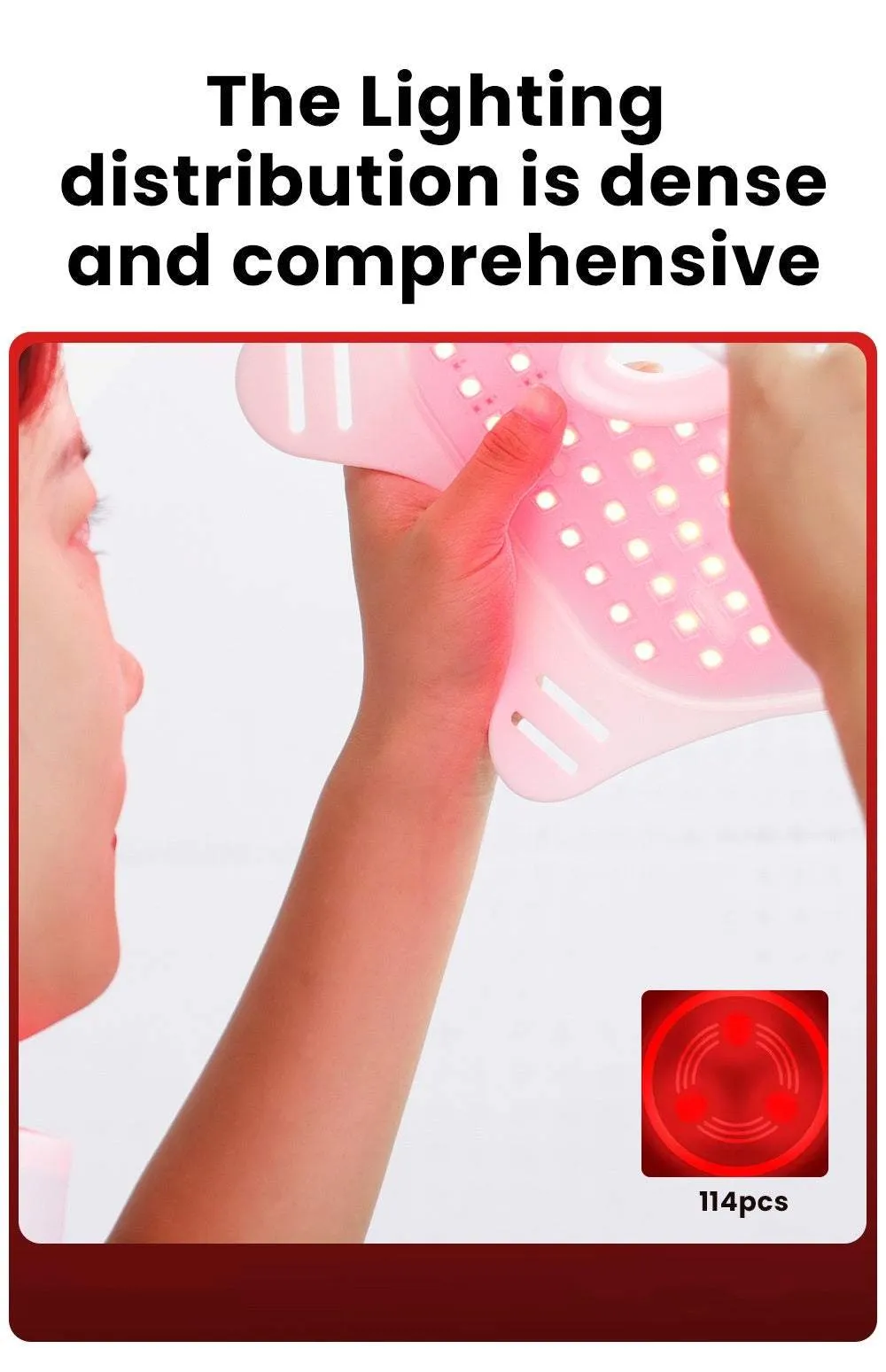 LED Mask Face Neck Neon-Glowing 2-in1 Face Beauty Mask Electric Skin Care Machine Anti-Aging Wrinkles Removal