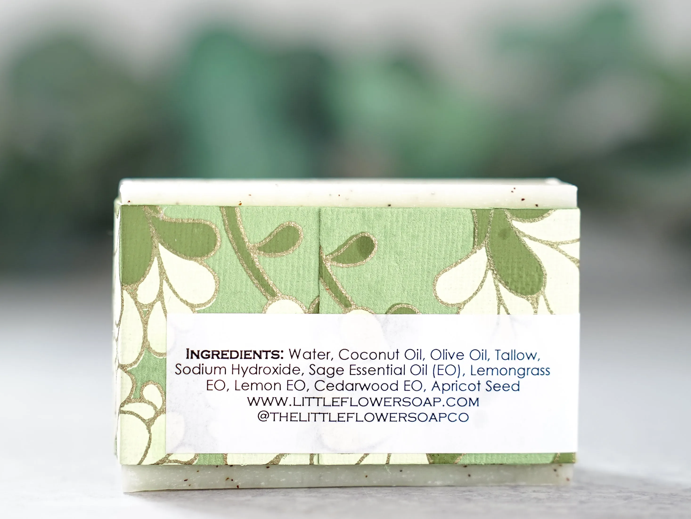 Lemon Sage Apricot Scrub - Handmade Bar Soap