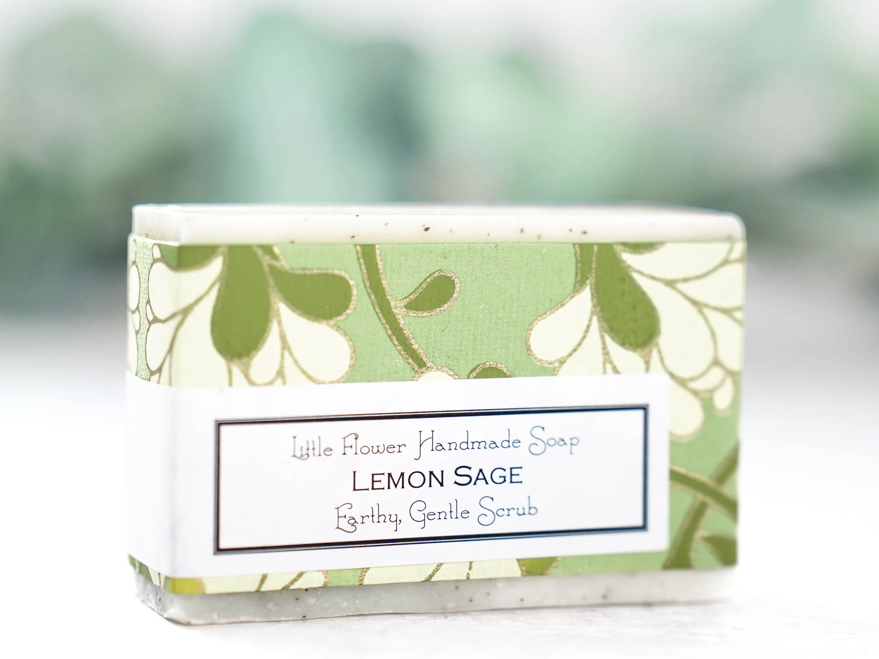 Lemon Sage Apricot Scrub - Handmade Bar Soap