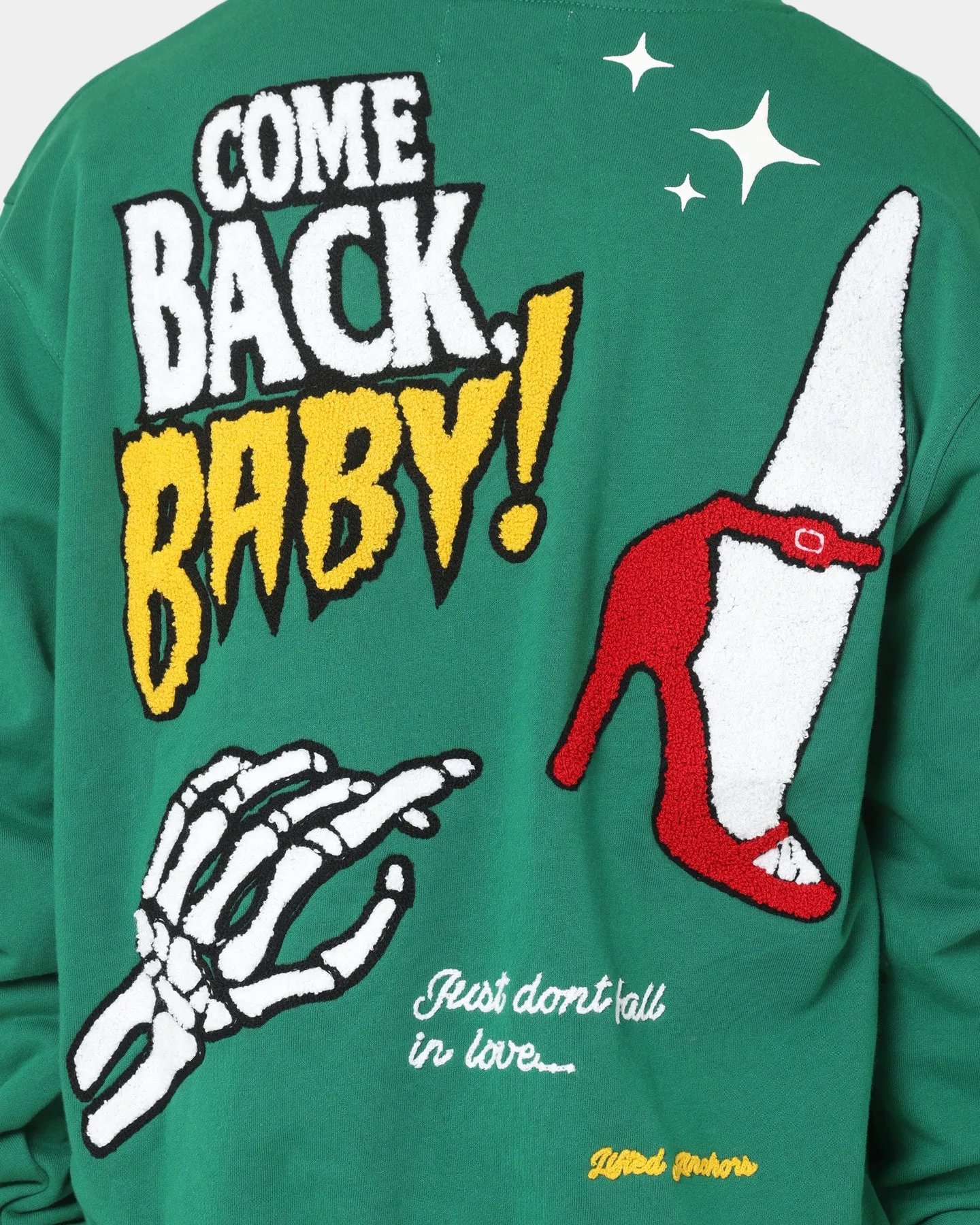 Lifted Anchors City Puff Print Hoodie Pine Green