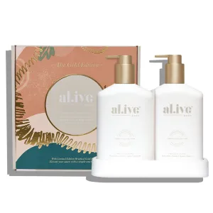 LIMITED EDITION CHRISTMAS DUO W/ GOLD PUMP - MANGO & LYCHEE