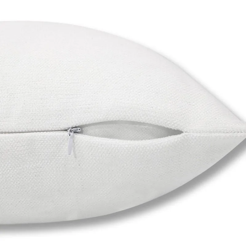 Linen Cushion Cover White 25 x 25