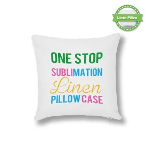 Linen Cushion Cover White 25 x 25