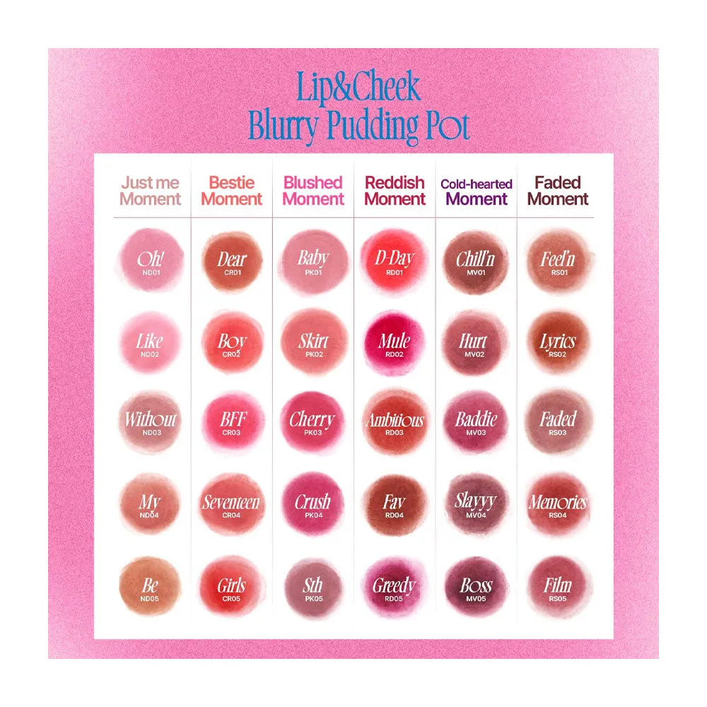 Lip & Cheek Blurry Pudding Pot [FADED MOMENT]