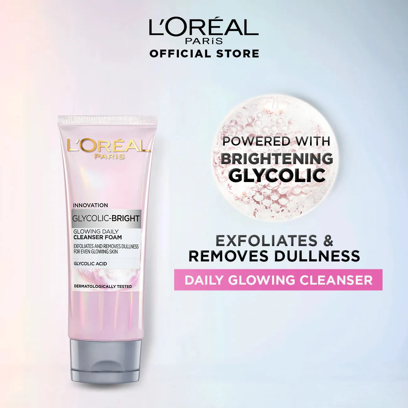 Loreal Glycolic-bright Glowing Daily Cleanser Foam 100ml