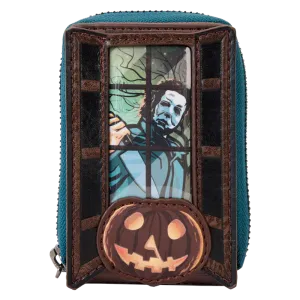 Loungefly Halloween - Michael Myers Pumpkin Glow Accordion Zip Around Wallet